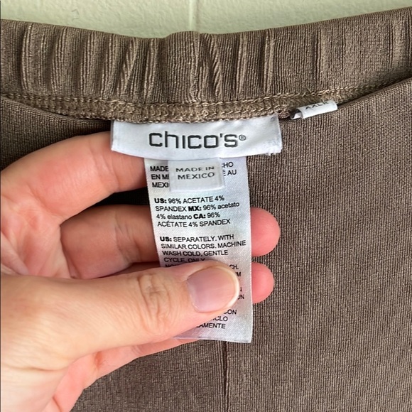 Chico’s Women’s Straight Leg Elastic Waist Beach Lagen Look Capsule Pants Sz XXL - Picture 6 of 9